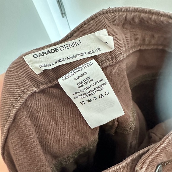 Brown Garage Wide Leg Jeans - Picture 5 of 5